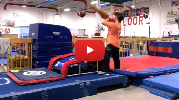 Flipping a Yurchenko on the T-Trainer with Craig Zappa